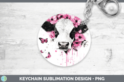 GorgeousAnimals Pink Drips Keychain design.