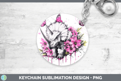 GorgeousAnimals Pink Drips Keychain design.