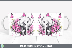 GorgeousAnimals Pink Drips Mug Wrap design.