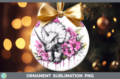 GorgeousAnimals Pink Drips Ornament design.