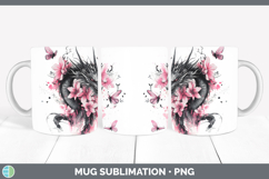 GorgeousAnimals Pink Drips Mug Wrap design.