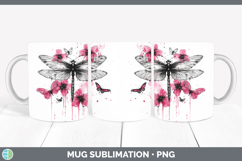 GorgeousAnimals Pink Drips Mug Wrap design.