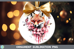 GorgeousAnimals Pink Drips Ornament design.