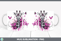 GorgeousAnimals Pink Drips Mug Wrap design.