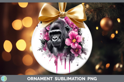 GorgeousAnimals Pink Drips Ornament design.