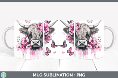 GorgeousAnimals Pink Drips Mug Wrap design.