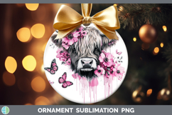 GorgeousAnimals Pink Drips Ornament design.