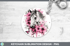 GorgeousAnimals Pink Drips Keychain design.