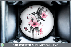 GorgeousAnimals Pink Drips Car Coaster design.