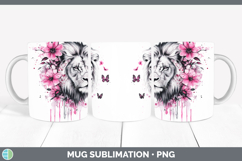 GorgeousAnimals Pink Drips Mug Wrap design.