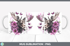 GorgeousAnimals Pink Drips Mug Wrap design.
