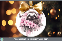 GorgeousAnimals Pink Drips Ornament design.