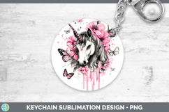 GorgeousAnimals Pink Drips Keychain design.