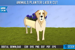 Dog Flower Stand Laser Cut | Garden Design | Home Decor |CNC Product Image 1