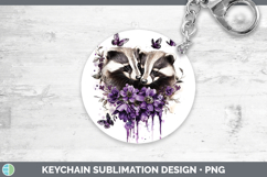GorgeousAnimals Purple Drips Keychain design.