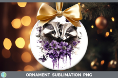 GorgeousAnimals Purple Drips Ornament design.