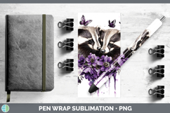 GorgeousAnimals Purple Drips Pen Wrap design.