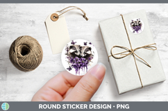 GorgeousAnimals Purple Drips Stickers design.