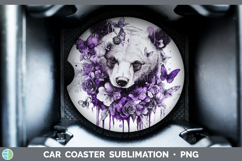 GorgeousAnimals Purple Drips Car Coaster design.