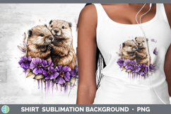GorgeousAnimals Purple Drips Shirt design.