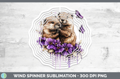 GorgeousAnimals Purple Drips Wind Spinner design.