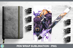 GorgeousAnimals Purple Drips Pen Wrap design.