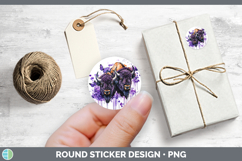 GorgeousAnimals Purple Drips Stickers design.
