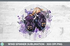GorgeousAnimals Purple Drips Wind Spinner design.
