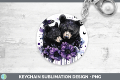 GorgeousAnimals Purple Drips Keychain design.
