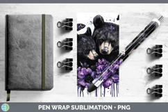 GorgeousAnimals Purple Drips Pen Wrap design.