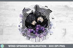 GorgeousAnimals Purple Drips Wind Spinner design.