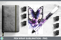 GorgeousAnimals Purple Drips Pen Wrap design.