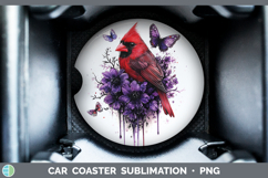 GorgeousAnimals Purple Drips Car Coaster design.