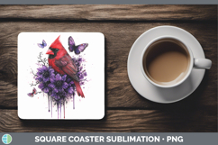 GorgeousAnimals Purple Drips Square Coaster design.