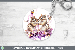 GorgeousAnimals Purple Drips Keychain design.