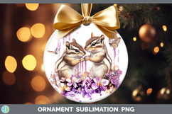GorgeousAnimals Purple Drips Ornament design.