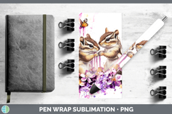 GorgeousAnimals Purple Drips Pen Wrap design.