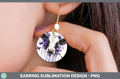 GorgeousAnimals Purple Drips Round Earrings design.
