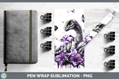 GorgeousAnimals Purple Drips Pen Wrap design.