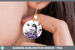 GorgeousAnimals Purple Drips Round Earrings design.