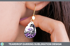 GorgeousAnimals Purple Drips Teardrop Earrings design.