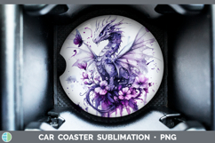 GorgeousAnimals Purple Drips Car Coaster design.