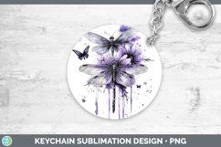 GorgeousAnimals Purple Drips Keychain design.
