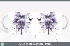 GorgeousAnimals Purple Drips Mug Wrap design.