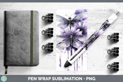 GorgeousAnimals Purple Drips Pen Wrap design.