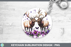 GorgeousAnimals Purple Drips Keychain design.