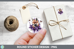 GorgeousAnimals Purple Drips Stickers design.