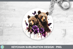 GorgeousAnimals Purple Drips Keychain design.
