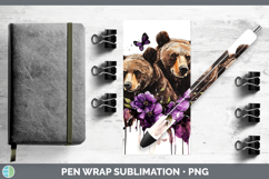 GorgeousAnimals Purple Drips Pen Wrap design.