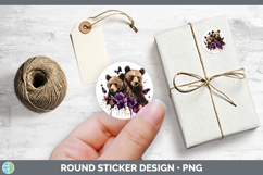 GorgeousAnimals Purple Drips Stickers design.